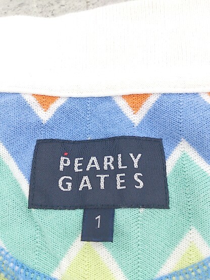 ◇ pearly gates パーリーゲイツ 総柄 半袖 ミニ ワンピース サイズ1 マルチ レディースの画像4