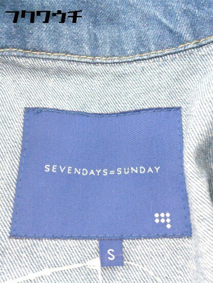 ◇ SEVENDAYS=SUNDAY セブンデイズ サンデイ 長袖 Gジャン デニム ジャケット サイズS ネイビー レディース_画像4