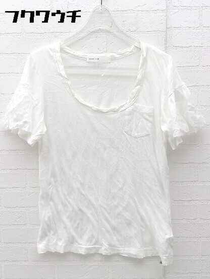 ◇ sacai luck サカイラック 切替 半袖 Tシャツ カットソー サイズ1 オフホワイト レディース_画像1