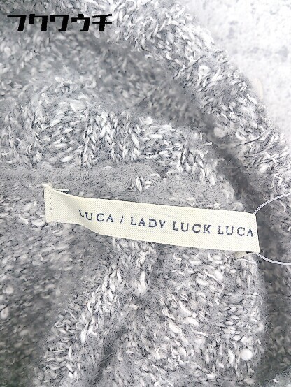 ◇ LUCA/LADY LUCK LUCA ルカ レディラックルカ タートルネック コットン ニット 長袖 セーター グレー レディース_画像4