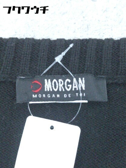 ◇ MORGAN モルガン 長袖 ニット セーター ブラック レディース_画像4