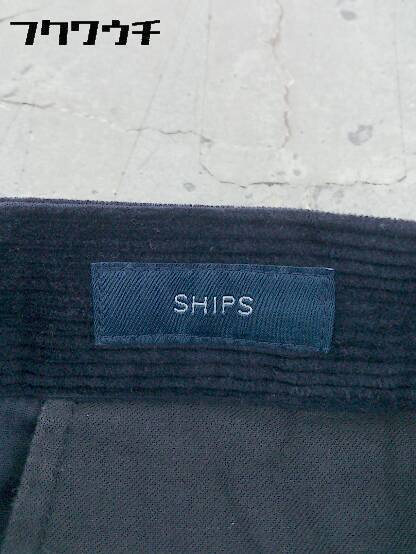 * SHIPS Ships вельвет колени внизу длина узкая юбка размер 38 темно-синий женский 