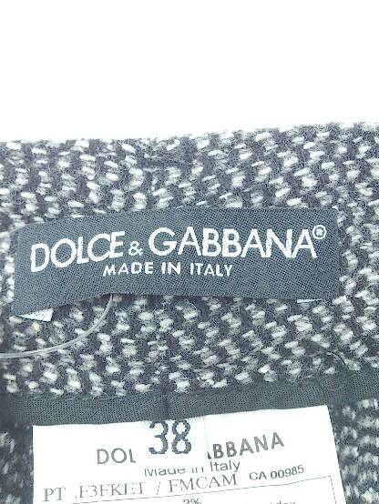 ◇ DOLCE&GABBANA ドルチェ＆ガッバーナ イタリア製 パンツ 38 ブラック ホワイト レディース_画像4