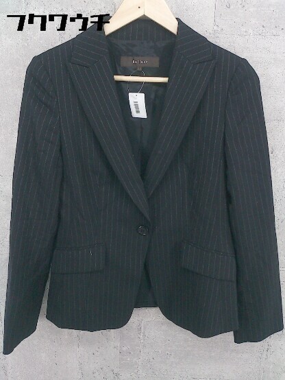 * Reflect Reflect полоса одиночный 1B длинный рукав tailored jacket размер 11 черный серый женский 