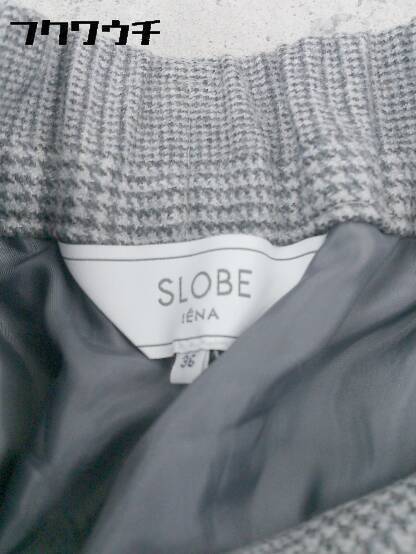 ◇ SLOBE IENA スローブイエナ チェック ワイド パンツ サイズ36 グレー レディース_画像4