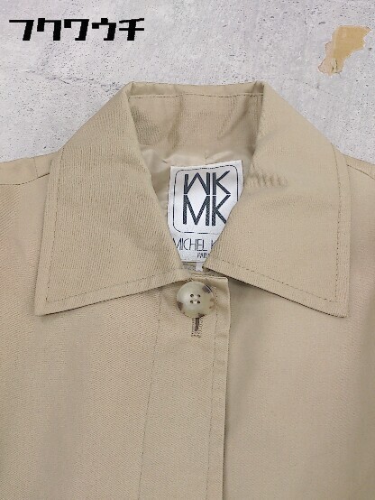 ◇ MK MICHEL KLEIN エムケーミッシェルクラン ステンカラー 長袖 ジャケット サイズ38 ベージュ レディース_画像6