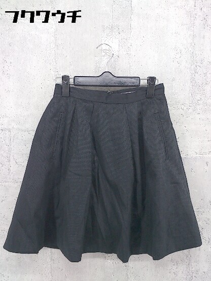 ◇ IENA イエナ ボーダー ミニ ギャザー スカート サイズ36 ブラック レディース_画像1