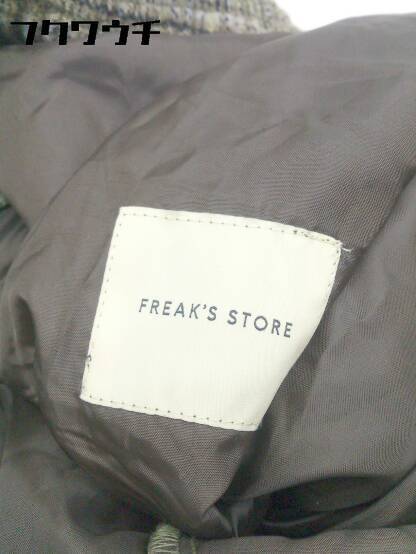 ◇ FREAK'S STORE フリークスストア チェック ワイドパンツ サイズL ベージュ カーキ ブラック レディース_画像4