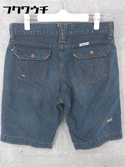* Wrangler Wrangler повреждение обработка половина Short джинсы Denim брюки размер L индиго женский 