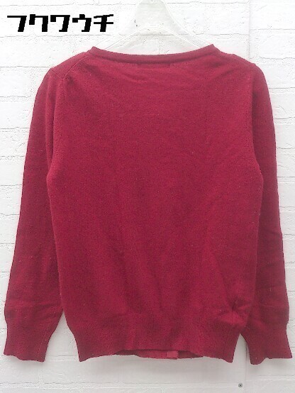 * Kumikyoku Kumikyoku шерсть вязаный свитер длинный рукав кардиган размер 2 оттенок красного женский 