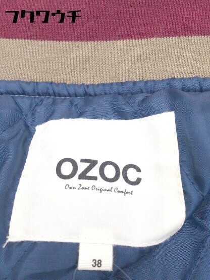■ OZOC オゾック 長袖 コート サイズ38 ネイビー系 レディース_画像4