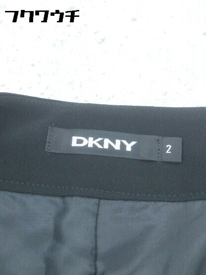 * * new goods * * DKNY Donna Karan New York tag attaching knees height tight skirt size 2 black lady's 