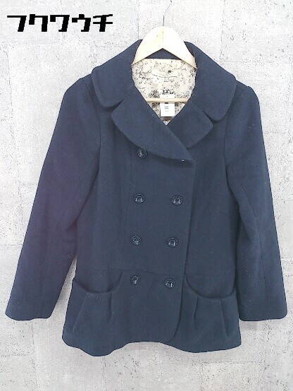 # franche lippee Franche Lippee длинный рукав пальто размер M темно-синий женский 