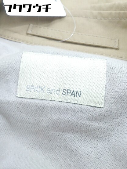 ■ ◎ Spick and Span スピックアンドスパン ベルト付 長袖 トレンチコート サイズ38 ベージュ レディース_画像4