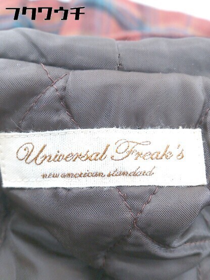 ◇ UNIVERSAL FREAK'S ユニバーサル フリークス ウール混 長袖 ジャケット サイズM レッド系 レディース_画像4