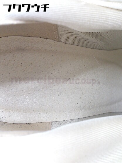 ■ mercibeaucoup メルシーボークー バックジップ ショート ブーツ サイズ02 ブラック ベージュ レディース_画像4