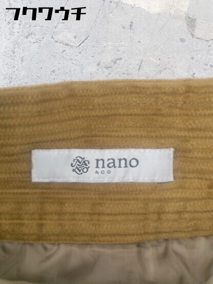 ◇ nano＆co ナノアンドコー コーデュロイ ロング スカート サイズ36 ブラウン レディース_画像4