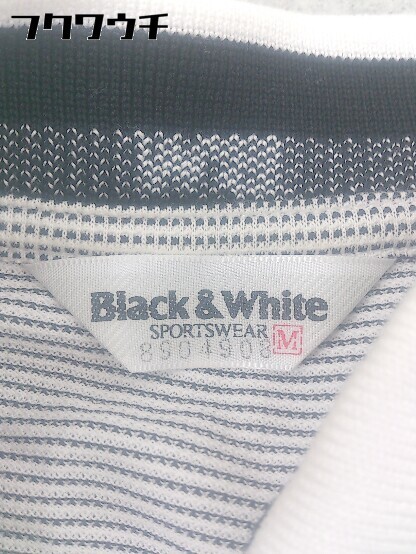 ◇ BLACK & white 半袖 ハーフジップ Tシャツ カットソー グレー系 レディース_画像4
