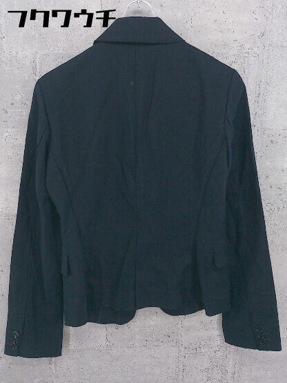 ◇ BODY DRESSING Deluxe 1B シングル リネン混 長袖 テーラード ジャケット サイズ38 ネイビー系 レディース_画像3