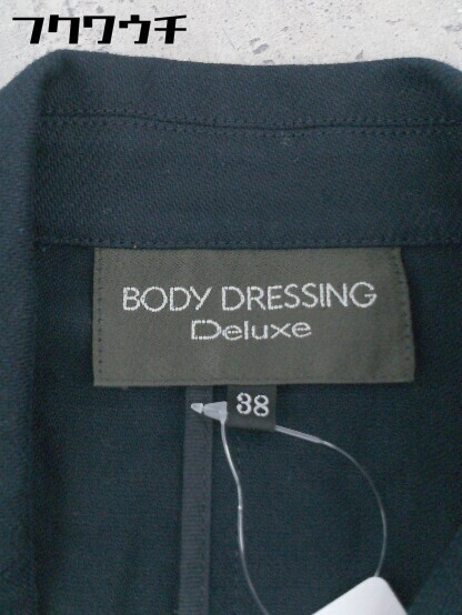◇ BODY DRESSING Deluxe 1B シングル リネン混 長袖 テーラード ジャケット サイズ38 ネイビー系 レディース_画像4