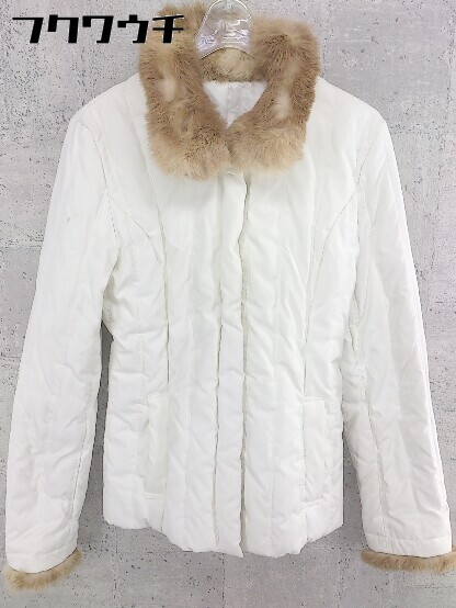 # ROPE Rope fur long sleeve down jacket size 9 eggshell white lady's 