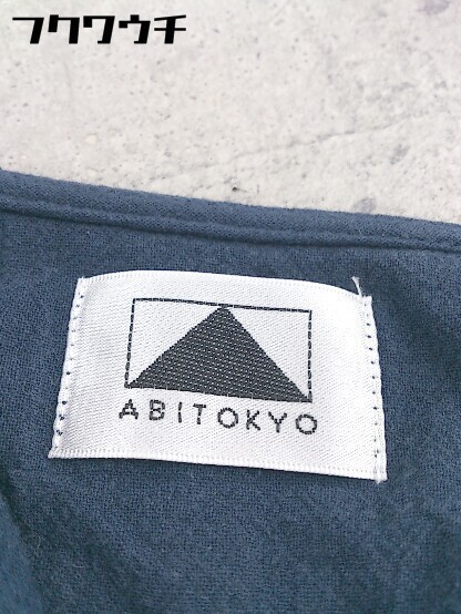 ◇ ABITOKYO アビトーキョー ノースリーブ 膝下丈 ワンピース サイズ0 ネイビー レディース_画像4