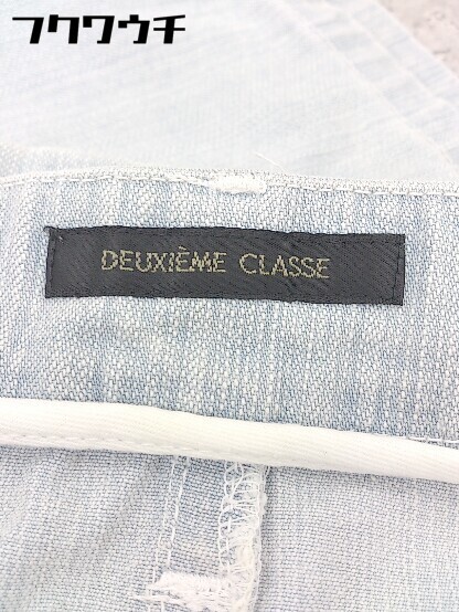 ◇ Deuxieme Classe ドゥーズィエムクラス デニム 膝上 スカート サイズ34 ライトインディゴブルー レディース_画像4