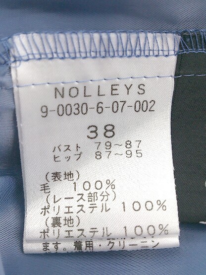 ◇ NOLLEY'S ノーリーズ 長袖 膝下丈 ワンピース サイズ38 ブルー レディース_画像5