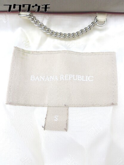 ■ ◎ BANANA REPUBLIC フード ウエストベルト付 長袖 ダウン ジャケット コート サイズS グレージュ レディース_画像5