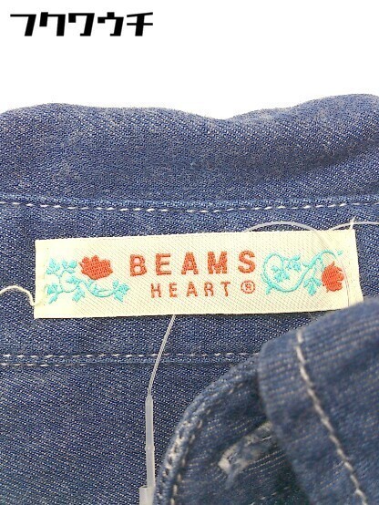 * BEAMS HEART Beams Heart long sleeve Denim shirt indigo lady's 