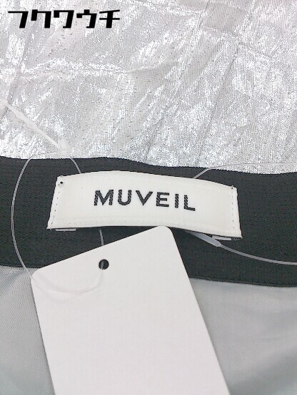 ◇ MUVEIL ミュベール 膝丈 プリーツ スカート サイズ36 シルバー レディース_画像4