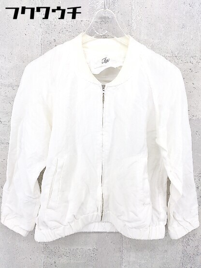 ◇ FRAMeWORK フレームワーク リネン混 長袖 ジャケット ホワイト系 レディース_画像2