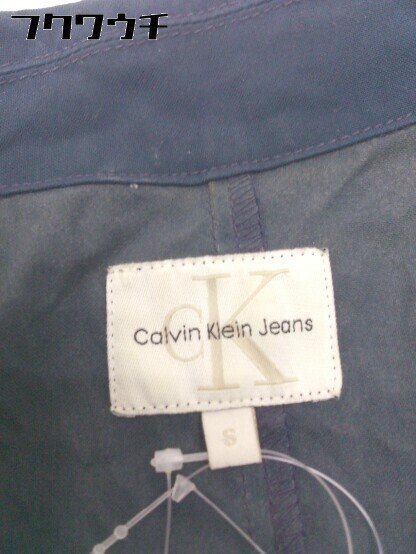 ◇ Calvin Klein Jeans カルバン クライン ジーンズ ダブル 長袖 コート サイズS ネイビー レディース_画像4