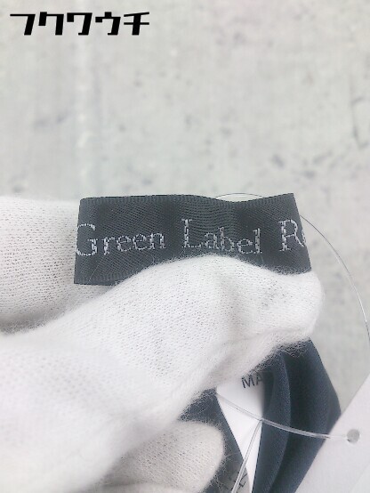 ◇ green label relaxing UNITED ARROWS ウール 膝丈 台形 スカート サイズ36 ネイビー系 ブルー系 レディース_画像4