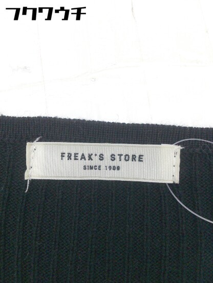◇ FREAK'S STORE フリークスストア Vネック 長袖 ニット セーター サイズF ブラック レディース_画像4