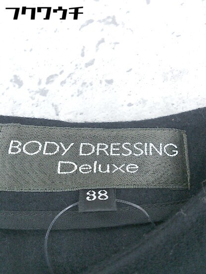 ◇ BODY DRESSING Deluxe ボディードレッシングデラックス 七分袖 膝丈 ワンピース サイズ38 ブラック レディース_画像4