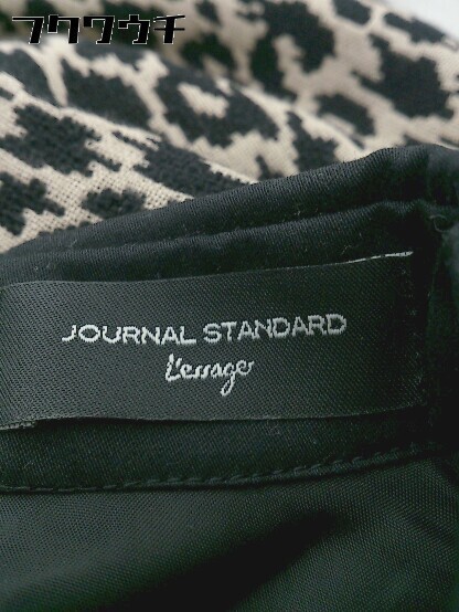 ◇ JOURNAL STANDARD L'ESSAGE 総柄 長袖 ミニ ワンピース ベージュ ブラック レディース_画像5