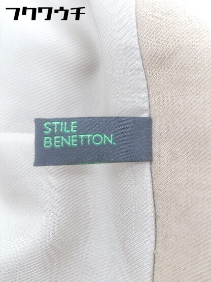 ◇ ◎ STILE BENETTON スティーレベネトン ベルト付 長袖 コート サイズ40 ベージュ レディース_画像4