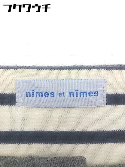 ◇ Nimes et nime ニームエニーム 長袖 膝丈 ワンピース グレー レディース_画像4