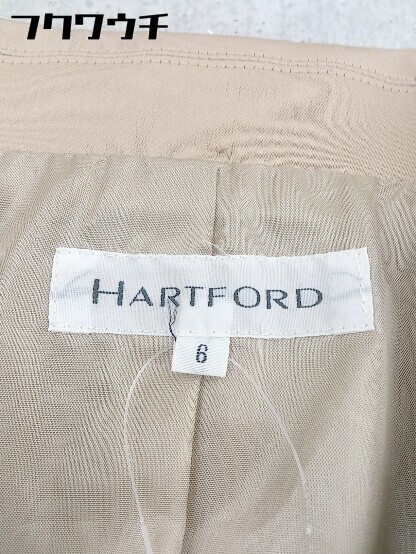 ◇ HARTFORD ハートフォード 長袖 テーラード ジャケット サイズ6 ベージュ レディース_画像4