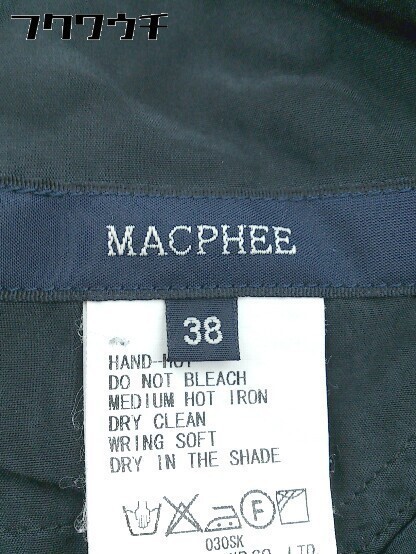 ◇ MACPHEE マカフィー TOMORROWLAND ジップアップ 七分袖 膝丈 ワンピース サイズ38 ブラック レディース_画像5