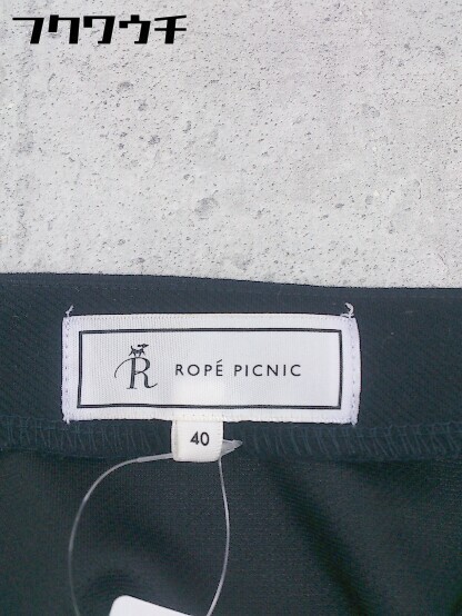 ◇ ROPE PICNIC ロペピクニック 長袖 膝丈 ワンピース サイズ40 ネイビー系 レディース_画像4