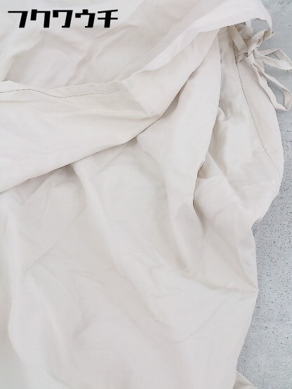 ◇ LAUTREAMONT ロートレアモン サイドジップ ロング 台形 スカート サイズ2 ベージュ レディース_画像8