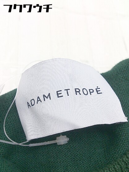 ◇ ADAM ET ROPE アダムエロペ リネン混 半袖 ニット セーター グリーン系 レディース_画像4
