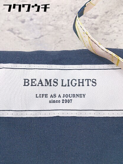 ◇ BEAMS LIGHTS ビームスライツ 総柄 キャミソール ロング ワンピース サイズ38 ネイビー レディース_画像4