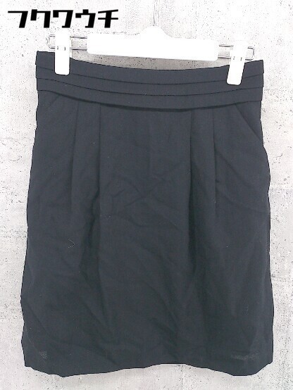 ◇ ROPE' ロペ バックジップ ミニ スカート サイズ9 ブラック レディース_画像1