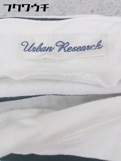 ◇ URBAN RESEARCH アーバンリサーチ ボーダー柄 長袖 Tシャツ カットソー サイズF ホワイト レディース_画像4