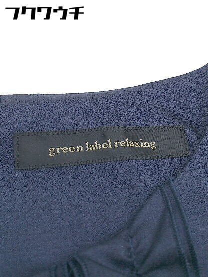 ◇ green label relaxing グリーンレーベルリラクシング UNITED ARROWS 半袖 膝丈 ワンピース ネイビー系 レディース_画像4