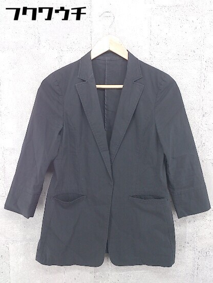 ◇ LAUTREAMONT ロートレアモン 七分袖 薄手 ジャケット サイズ38 ブラック レディース_画像2