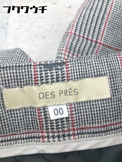 ◇ DES PRES デプレ チェック スラックス パンツ サイズ00 グレー レディース_画像4